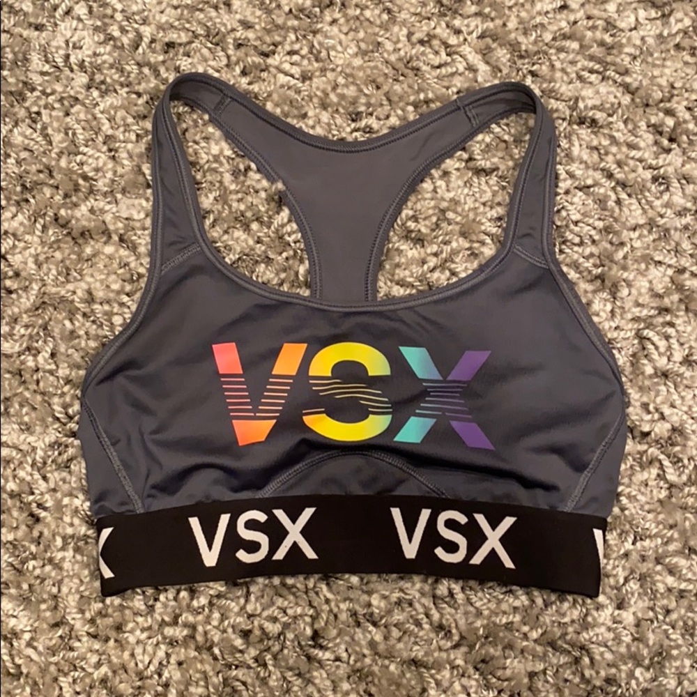 Grey Victoria’s Secret sports bra